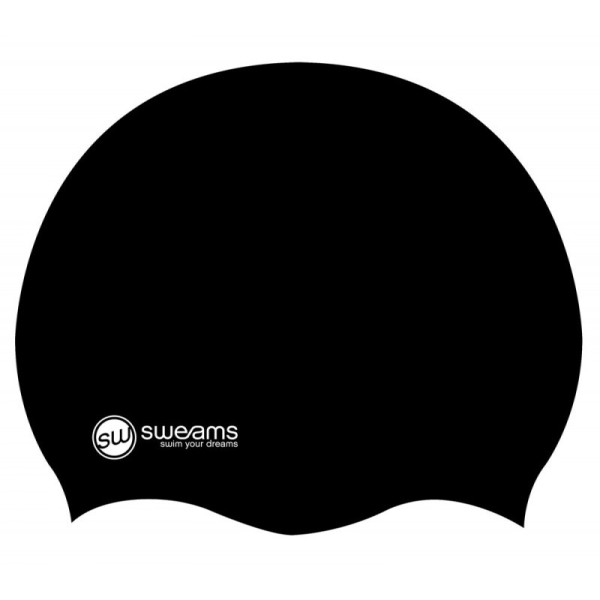 Bonnet SWEAMS Black - Bonnet de bain silicone