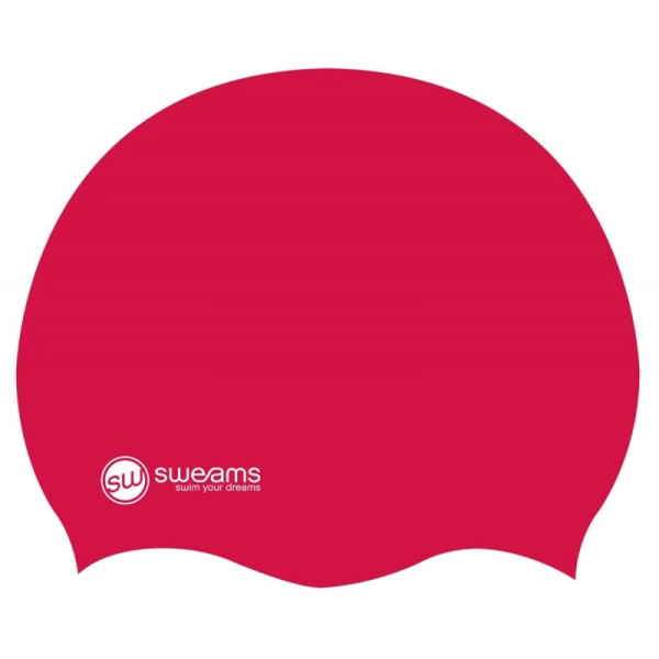 Bonnet SWEAMS Red - Bonnet de bain silicone