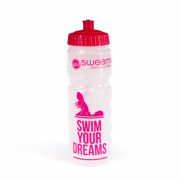 Bidon NATATION SWEAMS Swimmer Swim your dreams - CLEAR PINK - 750ml
